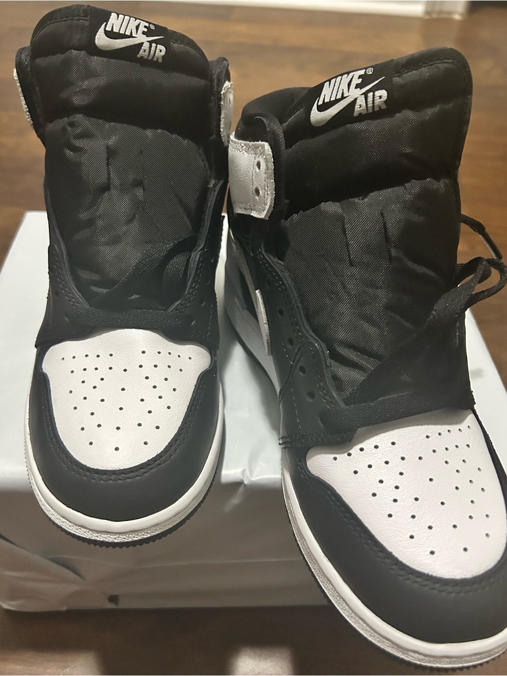 Nike Kids Black and White High-Top Sneakers